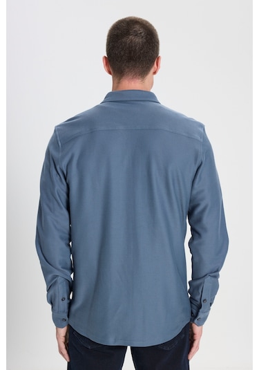 Wrangler Regular Fit Normal Kesim Pamuk İndigo Gömlek W242585315 İndigo
