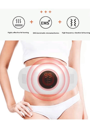 Carmine Elektrikli Titreşimli Vücut Göbek Karın Masaj Kemeri Siyah