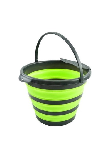 Yeşil 5l/10l Katlanır Kova Filtresi Uygun Büyük Kapasiteli Asılı Delik Kamp Yürüyüş Su Kovası Ev Gereçleri L Yeşil Yeşil