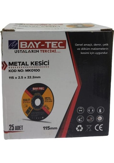 Baytec Metal Kesici Mk0100 115x2.5x22mm 25 Adet
