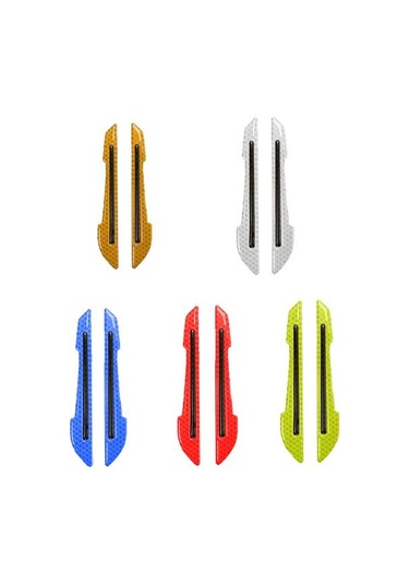 Kırmızı 1 Çift Uzun Ömürlü Yan Dikiz Aynası Montaj Güvenlik Uyarı Araba Styling Oto Çarpışma Önleme Koruyucu Şerit Aksesuarları Anti