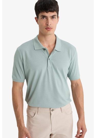 DeFacto Regular Fit Polo Yaka Kısa Kollu Basic Düz Pike Kumaş Tişört C1293AX24SPGR488 DeFacto Regular Fit Polo Yaka Kısa Kollu Basic Düz Pike Kumaş Tişört C1293AX24SPGR488