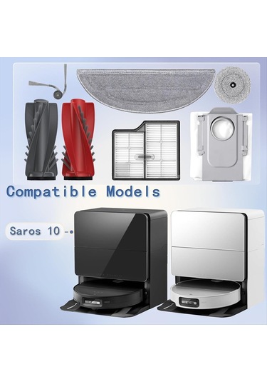 Gildedwill Roborock Saros 10 / S9 Maxv Ultra / G30 Elektrikli Süpürge Parçaları İçin 26 Adet Ana Yan Fırça Hepa Filtre Paspas Pedi Toz Torbası