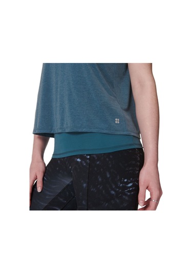 Sweaty Betty Sweaty Betty Soft Flow Double Up Bra Tank Kadın Mavi Fitness Bra 5133 Mavi