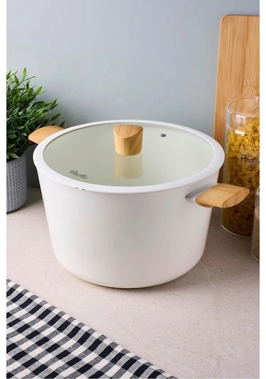 Danish Cook Beige İndüksiyon Tabanlı Ekstra Derin Tencere 26x17 Cm Diğer