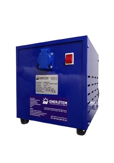 Enerjitem 5 Kva Kutulu Trafo, Giriş:220 Vac Çıkış:110-120