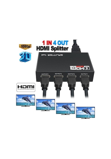 4410 4 Port Hdmi Splitter Çoklu Ekran Çoklayıcı Switch