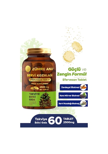 Zühre Ana Servi Kozalağı Efervesan Tablet 2500 MG  60 Adet