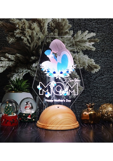 Happy Mother's Day, Tesettürlü Anneye, Anne Adayına Led Lamba