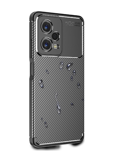 Apple Uyumlu  iPhone 12 Pro Max Kılıf Focus Karbon Kamera Korumalı Silikon Kılıf