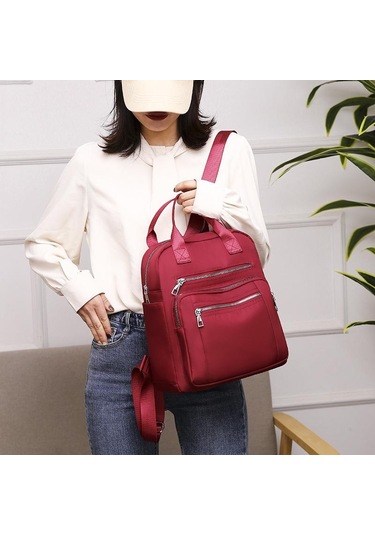 Siyah Yogodlns Moda Yeni Sırt Çantası Kadın Büyük Kapasiteli Okul Çantası Genç Seyahat İçin Su Geçirmez Oxford Sırt Çantası Basit Siyah Paket Siyah