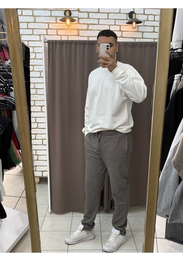 Tuba Toptaş Pike Jogger Pantolon Kahverengi