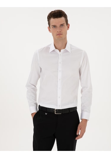Pierre Cardin Erkek Beyaz Gömlek Basic 50315407-vr013 Beyaz
