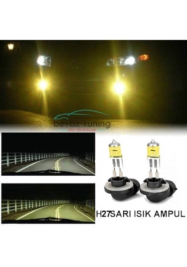 H27 880-881 Jdm Süper Sarı Işık Far Ampul 100W