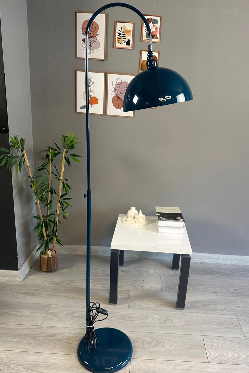 Deniz Yeşili Lambader Hareketli Başlık Modern Dekoratif Metal Oturma Odası Çalışma Odası Yeşil