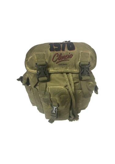 Kaliteli Tek Gözlü Vintage Disayn Unisex Sırt Günlük Okul Gezi Kamp Trekking Çantası Kc Ahtapot Bag Siyah