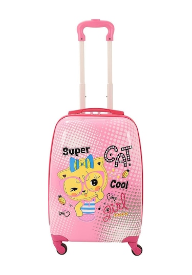 Mçs Group V307 Abs Çocuk Valiz-pembe - Super Cat Baskı S18y10001800309 00309 Çok Renkli