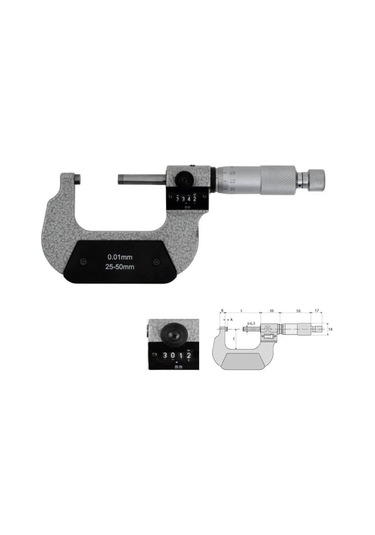 Pld 25-50mm Numaratorlu Mikrometre