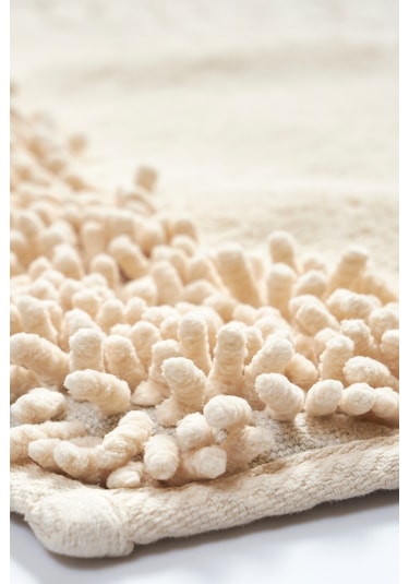 Tiffany 2'li Pamuklu Klozet Takımı, Vizon Banyo Paspas Seti 60 x 100 / 50 x 60 CM Vizon