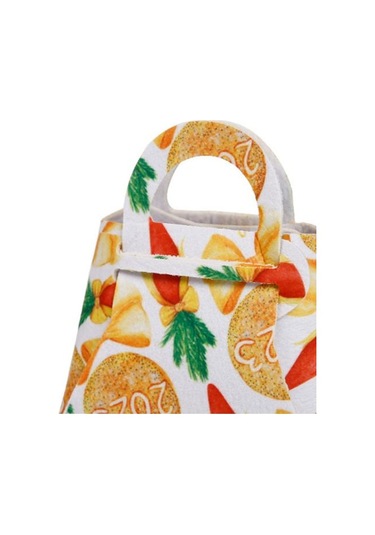 Pembe Paskalya Çanta Temizle Baskı Keçe Sevimli Havuç Tavşan Desen Dıy Şeker Ambalaj Tote Çanta Ev Dekor Pembe