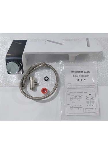 Bide Ultra İnce Tuvalet Çift Nozul Spiral Ayarlanabilir Hortumlu, C