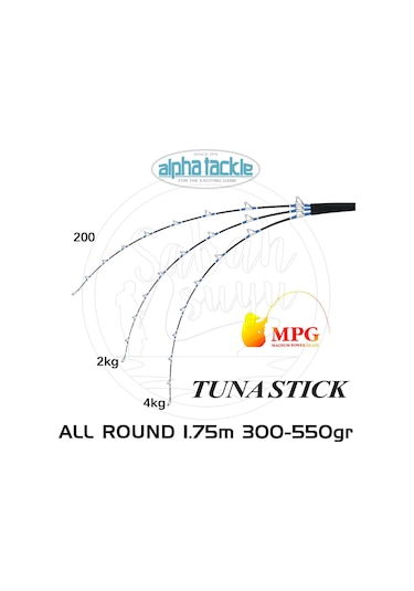 Alpha Tackle Mpg Tuna Stick 175 All Round Kamış 175Cm 300-550Gr
