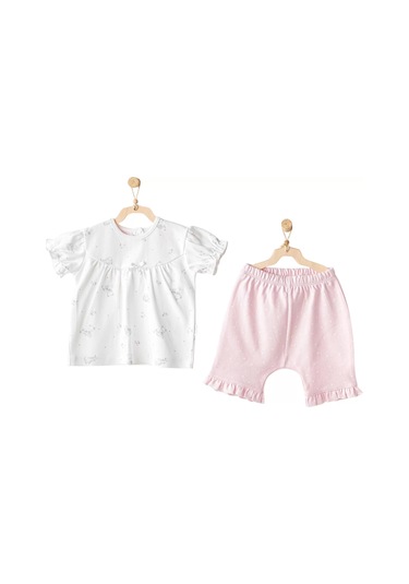 Cuddly Bunny Bear 2'li Bebe Takım Pink Pink