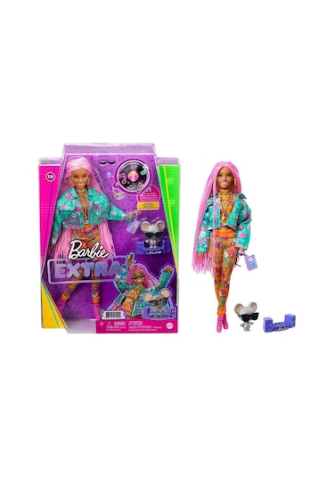 Barbie Extra Pembe Örgü Saçlı Bebek Grn27 Gxf09 Gxf09