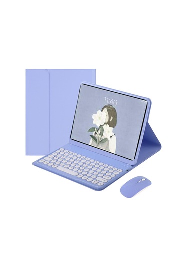 Xiaomi Redmi Pad Se 11 İnç 2023 İçin Klavye Kılıfı, Çıkarılabilir Kablosuz Klavye Kılıfı, Mor