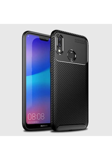 Huawei P20 Lite Kilif Karbon Silikon Case 389460410