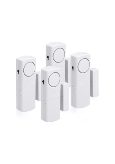 Xindoker 4 Adet Kablosuz Pencere Kapı Alarmı - Manyetik Tetikleme - 100 Db Güvenli Uyarı Sistemi - Ev Giriş Koruma Cihazı