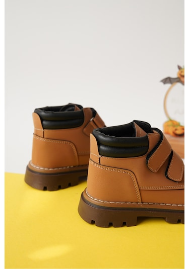 Daxtors D0cot33 Günlük Ortopedik Çocuk Unisex Soğuk Geçirmez Bot Camel