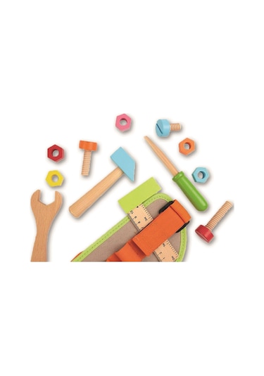 Classic World Ahşap Tamir Seti Bel Çantası