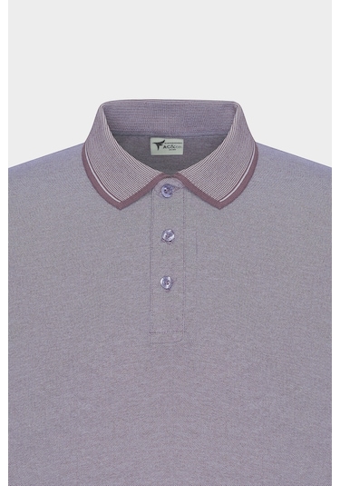 AC&Co / Altınyıldız Classics 4A4820200047MBYXL Düğmeli Polo Yaka Cepsiz Slim Fit Erkek Tişört Mor - Beyaz AC&Co / Altınyıldız Classics 4A4820200047MBYXL Düğmeli Polo Yaka Cepsiz Slim Fit Erkek Tişört Mor - Beyaz
