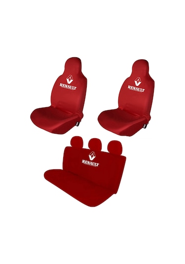 Renault Oto Koltuk Kılıfı Koruyucu Penye Servis Kılıfı Kırmızı