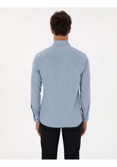 Pierre Cardin Erkek Mavi Gömlek Desenli 50316768-vr036 Mavi