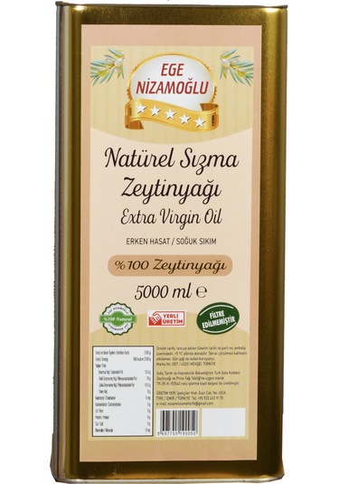 Ege Nizamoğlu Naturel Sızma Zeytinyağı 5 L