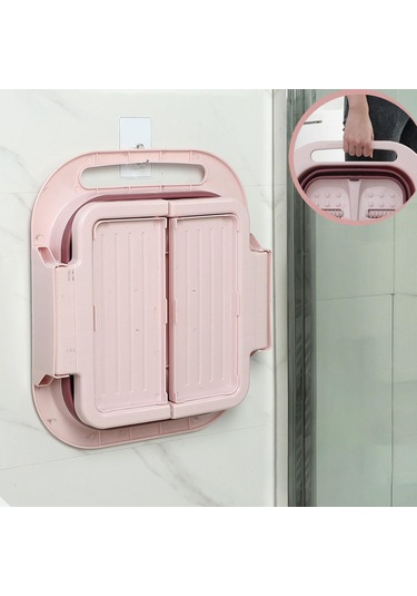 Homyl Masaj Silindirli Katlanabilir Ayak Banyo Küveti Pembe Pembe