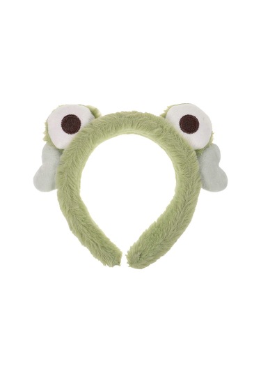 Karikatür Makyaj Saç Bandı Peluş Yüz Yıkama Saç Bandı Sevimli Kurbağa Saç Bandı Yüz Yıkama Saç Bandıyeşil Çok Renkli