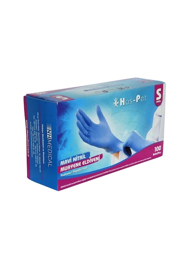 Pudrasız Mi Nitril Eldiven Küçük Boy S 100 Lü Paket