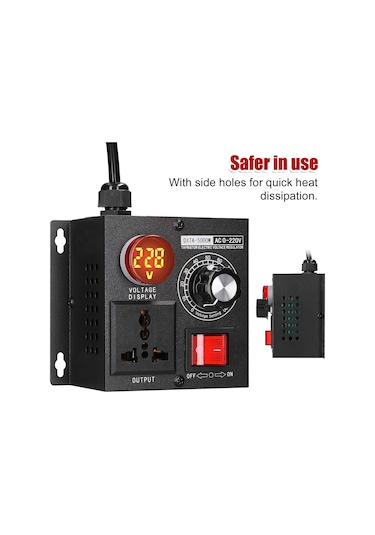 Ac220v 5000w Kademesiz Voltaj Regülatörü Taşınabilir E25135eu