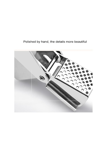 Novahub Gıda Sınıfı 304 Paslanmaz Çelik Sarımsak Dilimleyici Gri