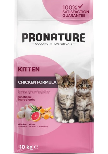 Pronature Tavuklu ve Pirinçli Yavru Kedi Maması 10 KG