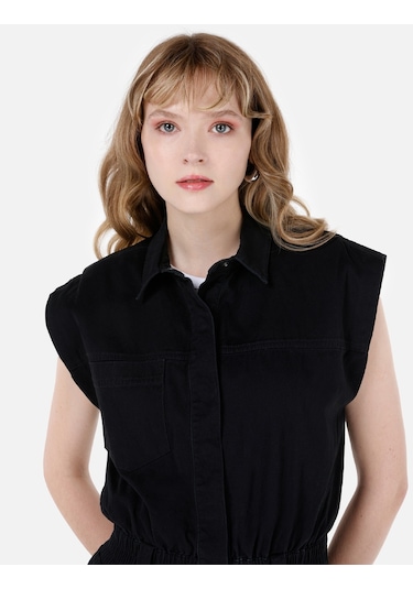 Colins Normal Kesim Siyah Kadın Tulum Cl1067690 Cl1067690 Q1.v1 Blk Siyah