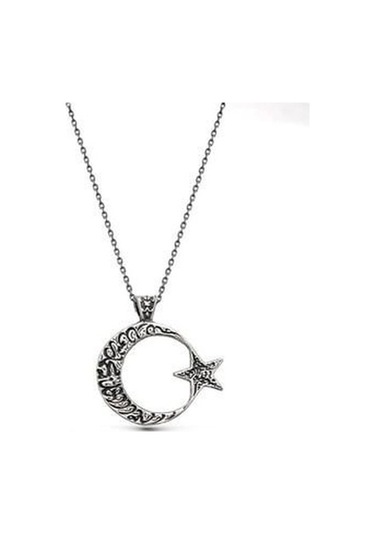 Herşey Nota Ay Yıldız Çelik Kolye