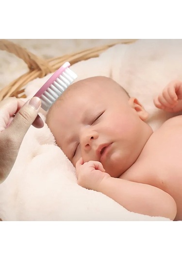 Bebek Saç Fırçası Tarak Taşınabilir Yenidoğan Bebek Tulumları Yumuşak Saç Fırçası Kafa Masajı Tarak Seti Bebek Çocuk Saç Bakım Malzemeleri