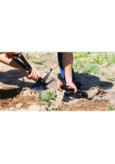 Jian Fan Açık Hava Kamp İçin Temel Katlan Kürek Gri - Siyah