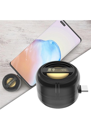 Homyl Usb-c Mini Telefon Hoparlörü Tak Ve Çalıştır, Siyah