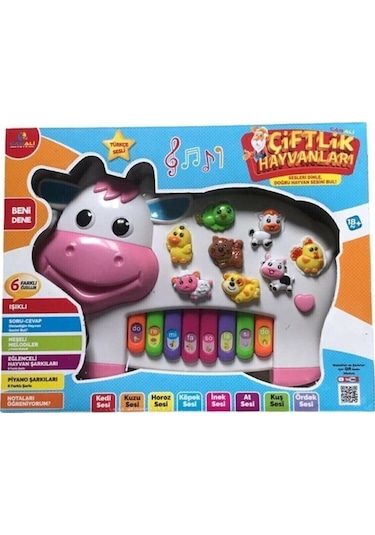 Inekli Türkçe Müzikli Eğitici Piyano Hayvan Seslı