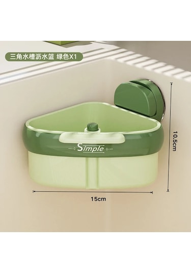 Dashanshop Green Pratik Lavabo Filtre Rafı Tıkanıklık Önleyici Sökülebilir Çöp Filtresi Yeşil